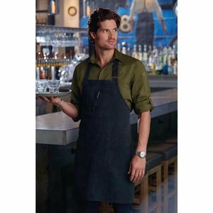 Chef Works Urban Rockford Canvas Bib Apron Steel Grey - BB018 - 3