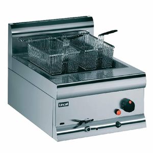 Lincat Single Tank Twin Basket Countertop Natural Gas Shallow Fryer DF4/N - F893-N - 1