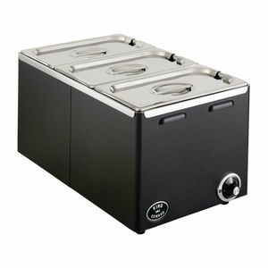 King Edward Wet and Dry Heat Bain Marie Black - FS282 - 1
