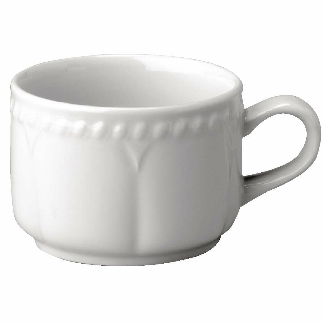 Stacking Tea Cups Churchill Buckingham Stackable Tea Cups 212ml (24 Pack) - P850 | Go for ...