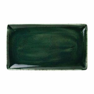 Steelite Vesuvius Rectangle Three Burnt Emerald 330 x 190mm (Pack of 12) - VV1859 - 1