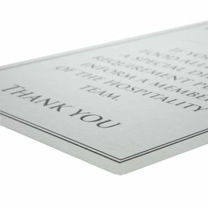 Brushed Steel Food Allergy Sign A4 - GM816 - 3