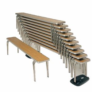 Gopak Contour Stacking Bench Oak Effect 4ft - CD586 - 1