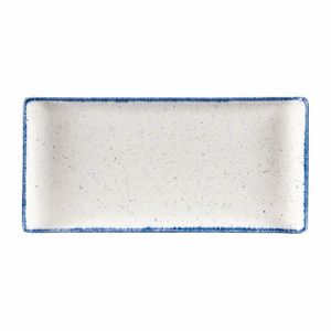 Churchill Stonecast Hints Rectangular Plates Indigo Blue 145 x 300mm (Pack of 6) - DW381 - 1