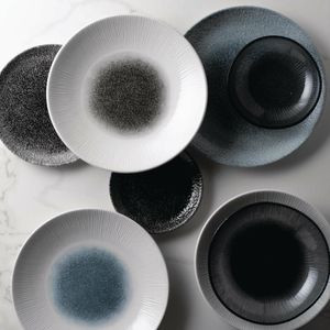 Churchill Bamboo Centre Print Deep Coupe Plates Quartz Black 281mm (Pack of 12) - FC190 - 4