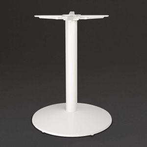 Bolero Cast Iron Round Table Base White - 1