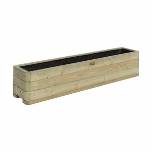Rowlinson Marberry Patio Layer Planter Natural Timber 150cm - 1