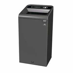 Rubbermaid Configure Recycling Bin with Landfill Label Black 87Ltr - CX970 - 1