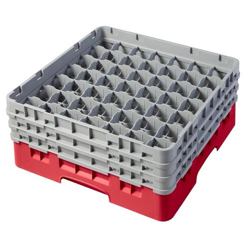 Cambro Camrack Red 49 Compartments Max Glass Height 174mm - CZ172 - 1