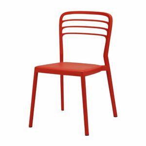 Newquay Ocean Plastic Outdoor Chair in Red (Pack of 4) - DM087 - 1