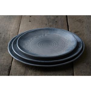 Churchill Harvest Flux Grey Organic Coupe Plate 230mm (Pack of 12) - DX157 - 3