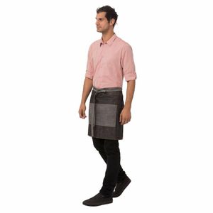 Chef Works Urban Manhattan Half Bistro Apron Black - B584 - 1