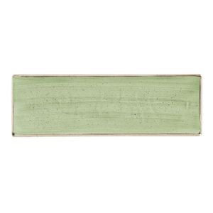 Churchill Stonecast Sage Green Oblong Plates 330 x 110mm (Pack of 6) - HR412 - 1