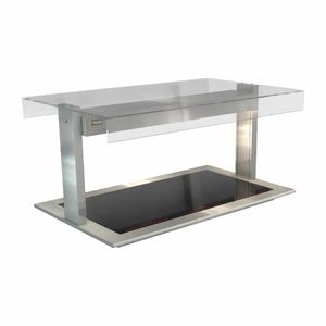 Cossiga Linear Series Drop-in Ceramic Glass Hotplate w/Flat Top Sneeze Guard 1145mm - HT641 - 1