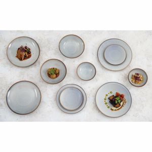 Olympia Drift Grey Embossed Coupe Bowls 205mm (Pack of 4) - FU198 - 3