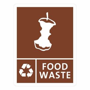 Jantex Slim Bin Food Waste Label - FX194 - 1