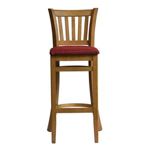 Manhattan Bar Chair in Weathered Oak with Shetland Scarlett Seat - HX869 - 1