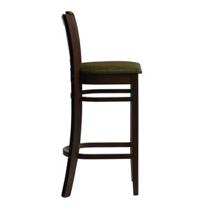 Manhattan Bar Chair in Dark Walnut with Shetland Forest Seat - HX854 - 3