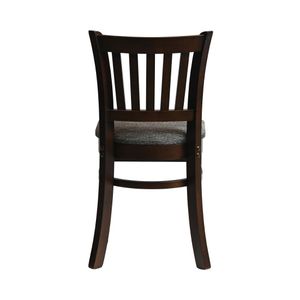 Manhattan Dining Chair in Dark Walnut with Shetland Smoke Seat (Pack of 2) - HX804 - 3