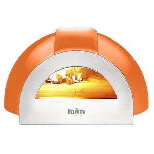 DeliVita Pro Dual Fuel Pizza Oven Orange Blaze+ Chimney - HZ253 - 1