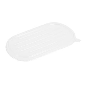 Fiesta Recyclable PET Lids for Bagasse Oval Containers (Pack of 100) - HW630 - 1