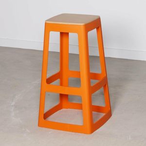 Origin Base High Stool Signal Orange 450x450x750mm (Pack of 2) - HX788 - 3