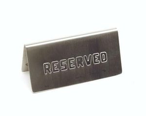 GenWare Stainless Steel Reserved Table Sign - 1