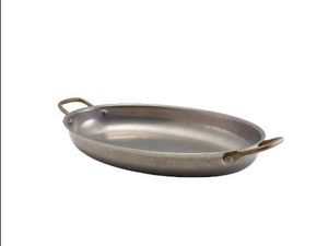 GenWare Vintage Steel Oval Dish 34 x 23cm (Pack of 3) - 1