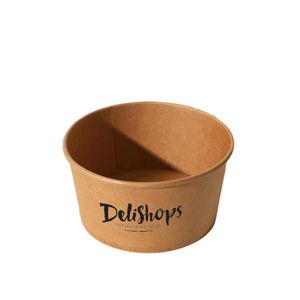 Custom Branded Large Kraft Salad Bowl (1 Litre) - 1