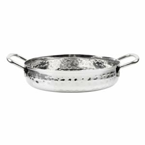 Olympia Table Presentation Handled Dish Stainless Steel Hammered 125mm - HY110 - 1