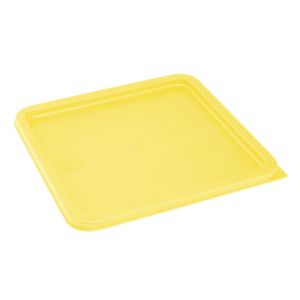 Hygiplas Square Food Storage Container Lid Yellow Large - HY421 - 1