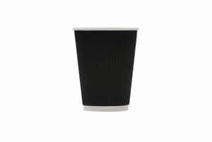 12oz Black Ripple Cup (Case of 500) - 1