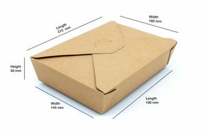 No.2 Leak Proof Kraft Deli Box (Case of 200) - 3