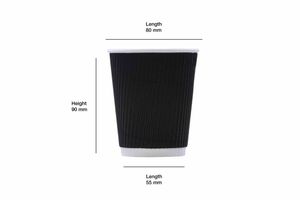 8oz Black Ripple Cup (Case of 500) - 3