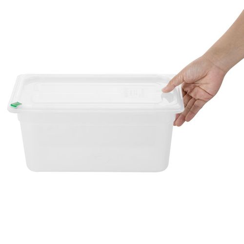 Hygiplas Click PP GN Container 1/3 with Lid & 7 Colour Clips 150mm 5.3Ltr (4 Pack) - FZ093 - 4