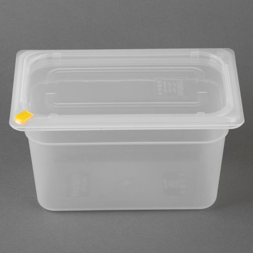 Hygiplas Click PP GN Container 1/4 with Lid & 7 Colour Clips 150mm 3.7Ltr (4 Pack) - FZ096 - 3