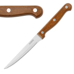 Olympia Steak Knives with PP Wood Effect Handles (12 Pack) - HZ970 - 1