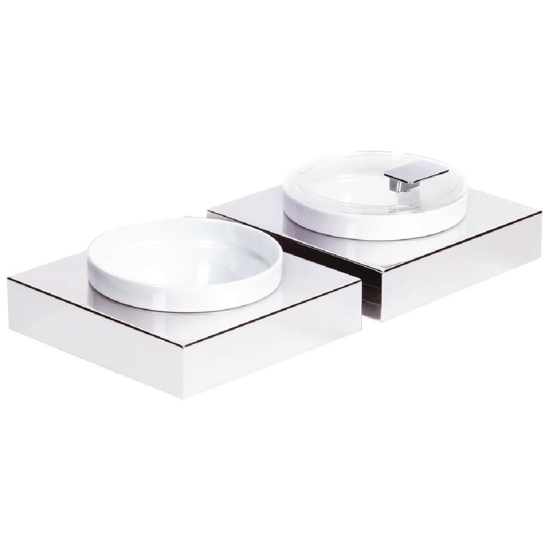 APS Frames Stainless Steel Small Square Buffet Bowl Box - Each - GC922 - 1