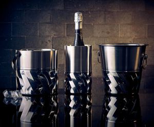 GenWare Stainless Steel Swirl Wine Bucket - 26203SW - 3