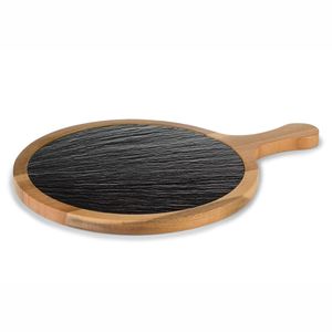 Pujadas Round Slate And Acacia Board Diameter210mm - 1