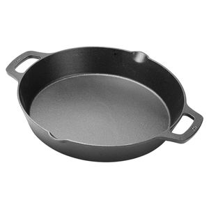Winco 305mm Cast Iron Dual Handle Skillets - 1