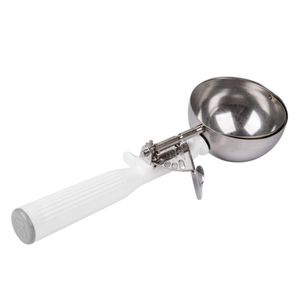Vollrath 5 1/3oz Disher White Handle - 1