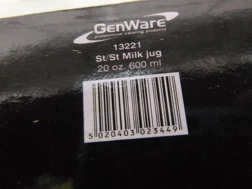 GenWare Stainless Steel Milk Jug 60cl/ 20oz - 13221 - 10