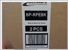 Genware Black Barrier Post (Pack of 2) - BP-RPEBK - 9