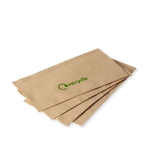 BioPak 32cm 1-Ply Kraft Paper Napkins (Pack of 6,000) - L-LN1/8-1PN-6K - 1