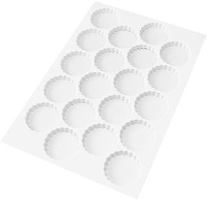 Abs Cutter Sheet 20 Fluted Circles 9cm - 10603-04 - 1