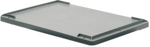 Lid For Stackable Non-perforated And Perforated Containers Grey 600x400 - 11306-01 - 1
