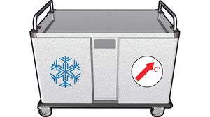 Nomad Multi-portion Meal Distribution Trolleys - Cold Food Transfer Models - 2x8 Gn 1/1 Without Sneeze Guard - 2 Vitroceramic Hotplates - Without Light - 887182 - 1