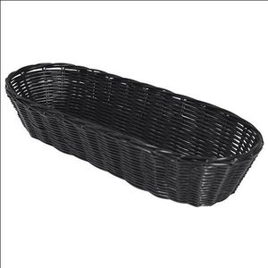 Black Rattan Loaf Basket 15X38Cm 15X6In - C03005K - 1