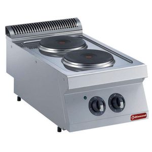 Diamond E17/2P4T-N 2 Rounded Hobs Countertop Electric Range Cooker, 5.2kW - E17-2P4T-N - 1